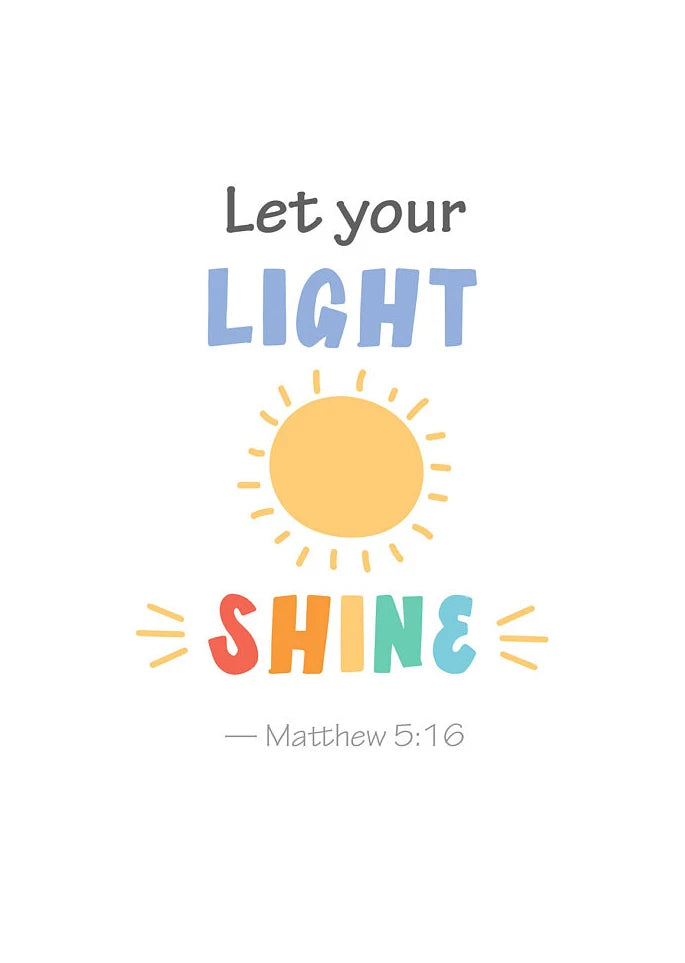 Kids Bible Verse Scripture Posters Prints Canvas Painting Christian Education Wall Art Picture Church Sunday School Home Decor Peaceful Pleasures Health and Wellness DM84-3 40x60cm Unframed