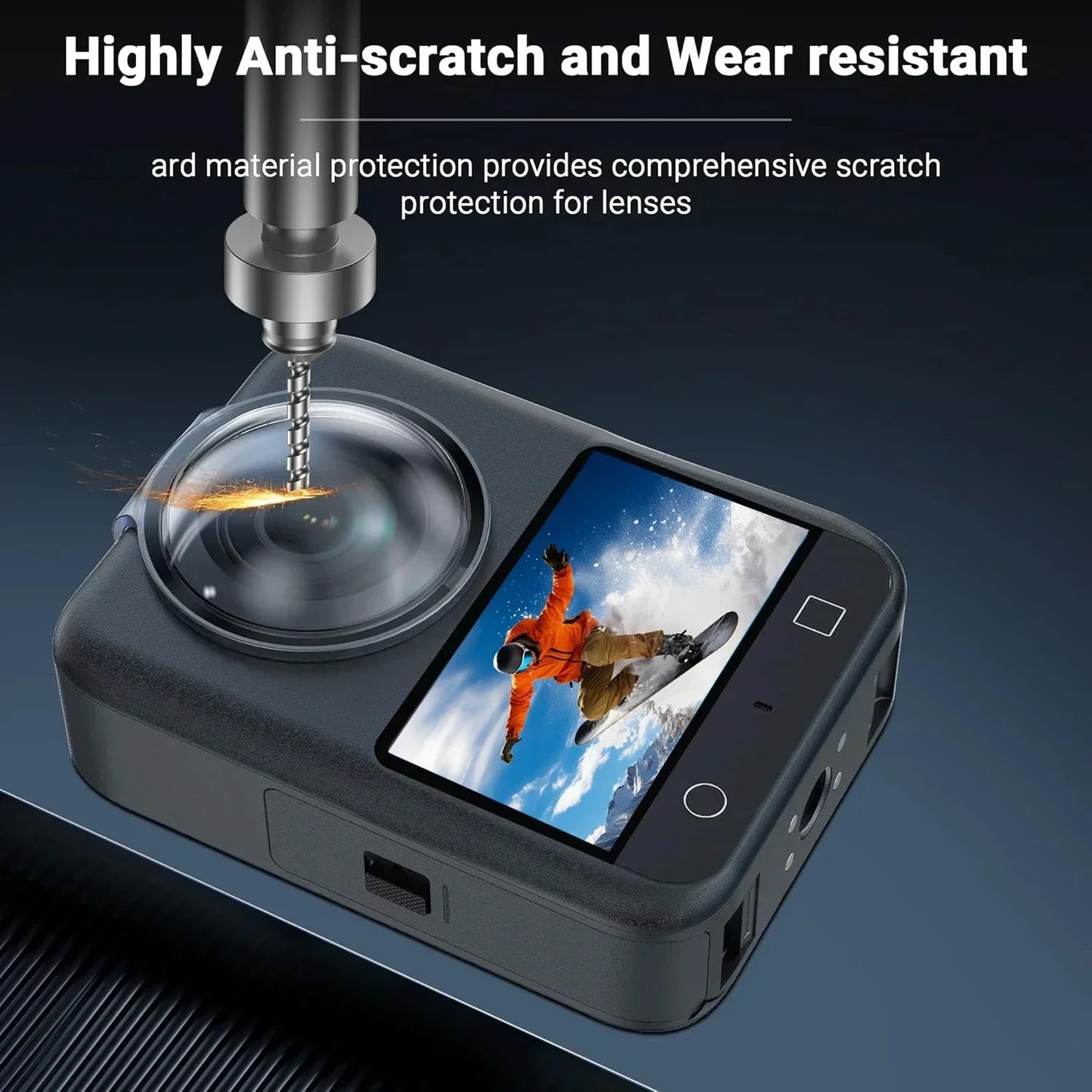 DJI Osmo 360 Tempered Glass Lens Protectors – 2-Pack