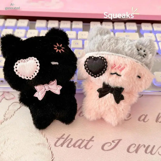 Kawaii Plush Cat Keychain | Soft Kitty Bag Charm Pendant Plush Keychain Charm Peaceful Pleasures Health and Wellness