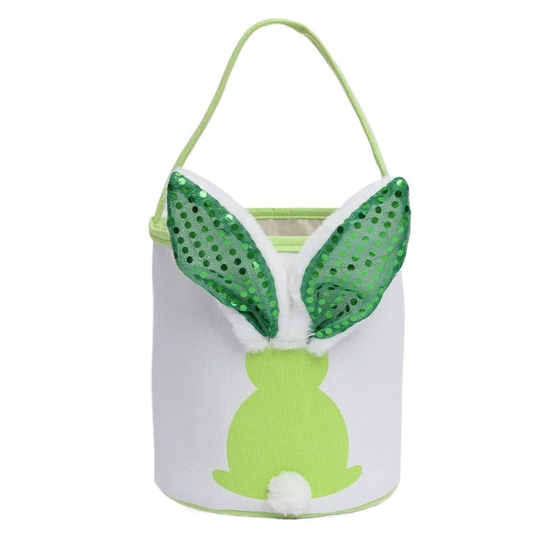 Light-Up Glitter Bunny Easter Egg Basket | Kids Candy Bucket