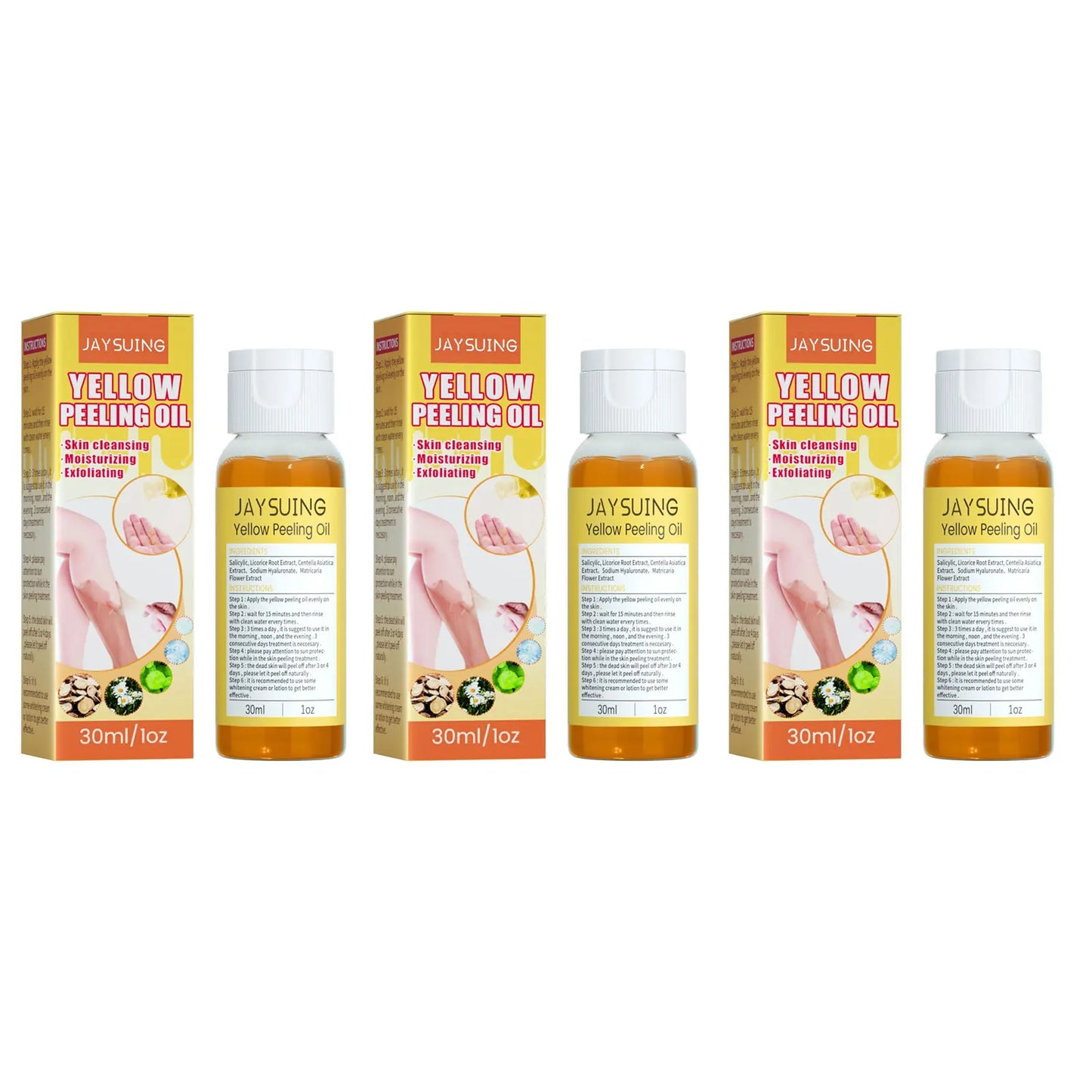 Jaysuing Yellow Peeling Oil – Brighten & Exfoliate Face & Body