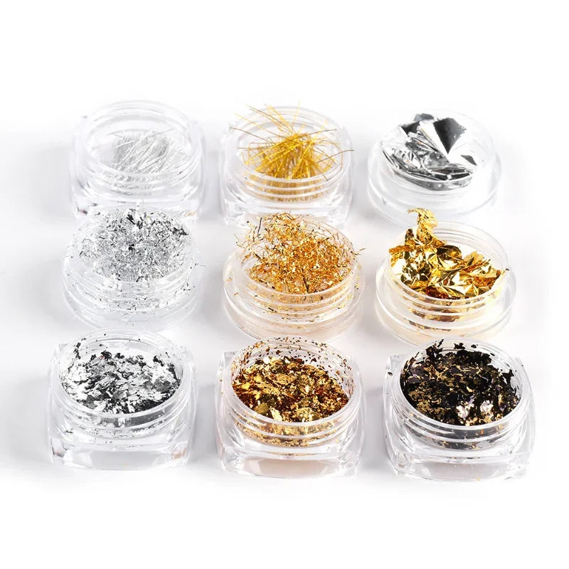 1 Box Imitation Gold Sliver Copper Foil Sequins Glitters Craft Leaf Flake Sheets Bulk Foil Paper for Gilding DIY Nail Art Decor Peaceful Pleasures Health and Wellness
