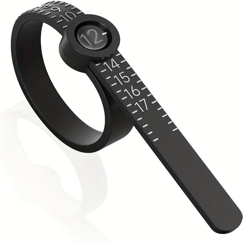 Ring Sizer Tool Set – Sizes 1–17 with Magnifying Glass & Ruler