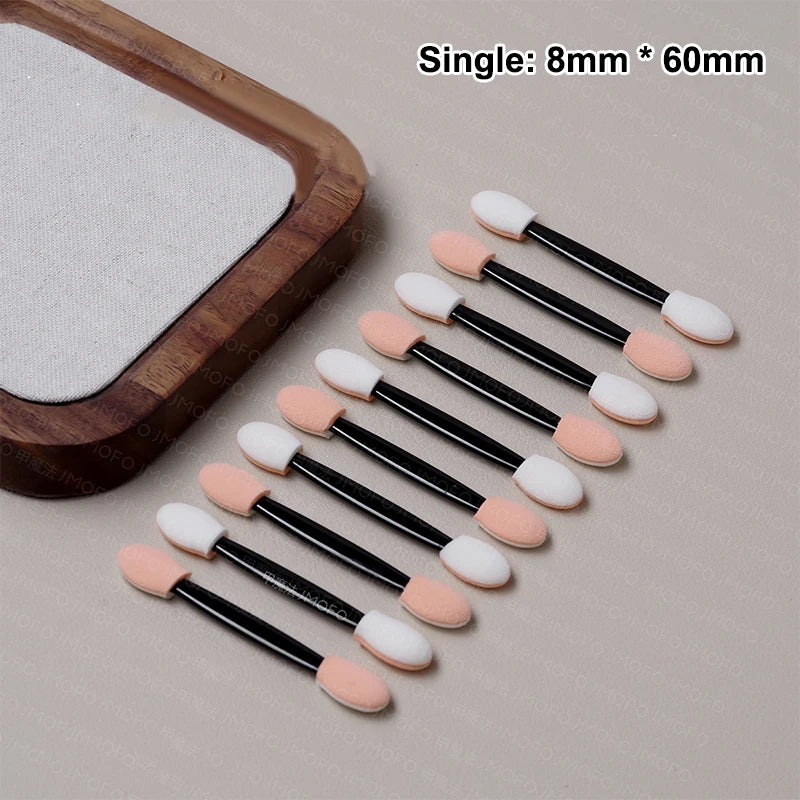 10pcs Nail Powder Brushes Sponge Disposable Double Sided Eyeshadow Applicator Mirror Chrome Pigment Sponge Stick Peaceful Pleasures Health and Wellness Medium