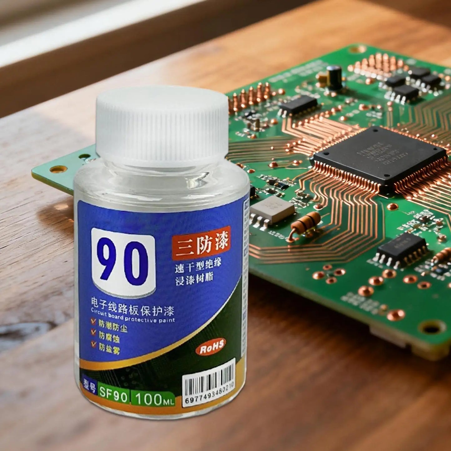100ml Clear Conformal Coating Waterproof Protective Paint for Circuit Board, PCB, LED, Automotive Electronics Repair Peaceful Pleasures Health and Wellness