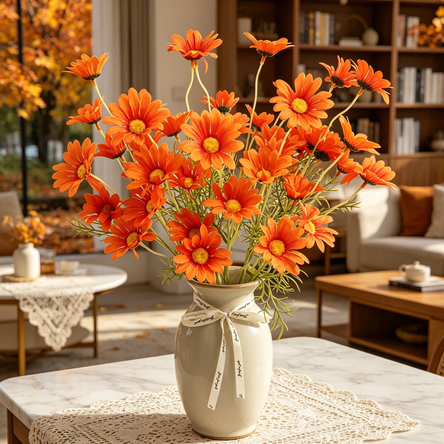 Artificial Silk Daisy Bouquet 5/10 Pcs – Wedding & Home Décor
