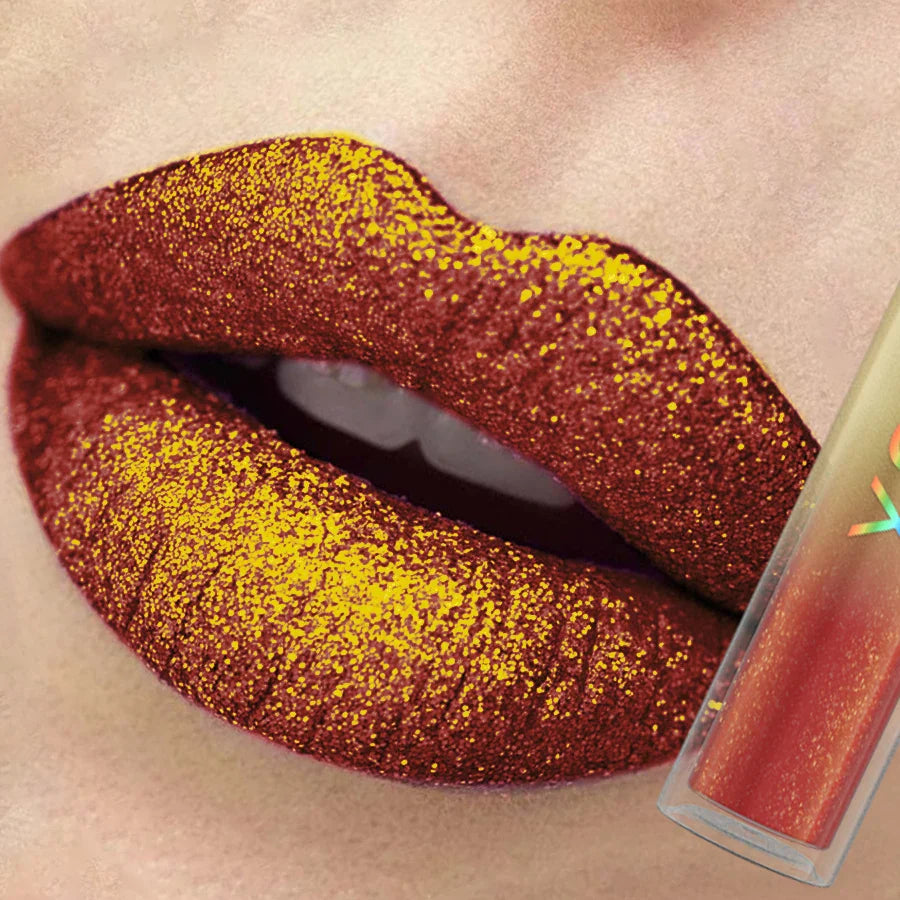 KAFURUX Glitter Lip Gloss – 14 Shades, Metallic & Waterproof