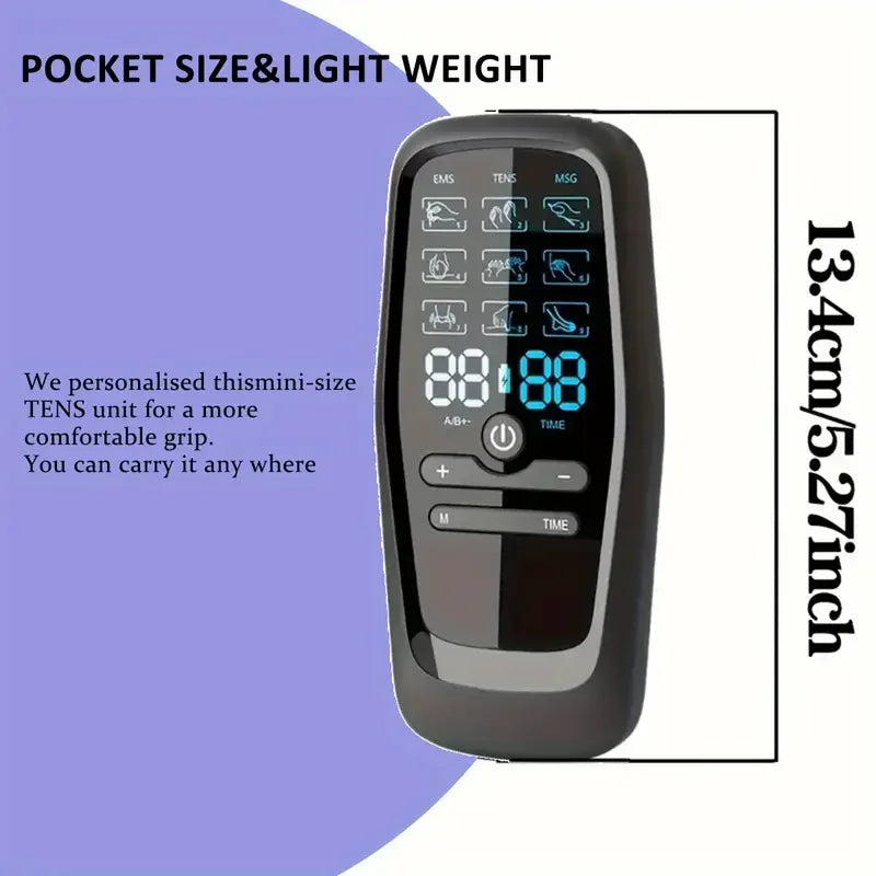 Professional Muscle Stimulator with 10 Electrode Pads - Dual-Channel Massager Suitable for Back, Muscle, Full Body Use for Gym Peaceful Pleasures Health and Wellness