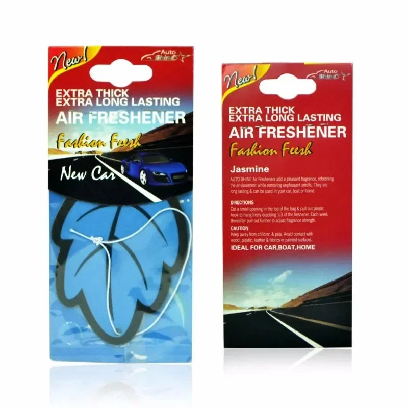 6PCScar accessories interior Car Air Freshener Natural scented tea paper Auto Hanging Vanilla perfume fragrance Leaf Shape Peaceful Pleasures Health and Wellness