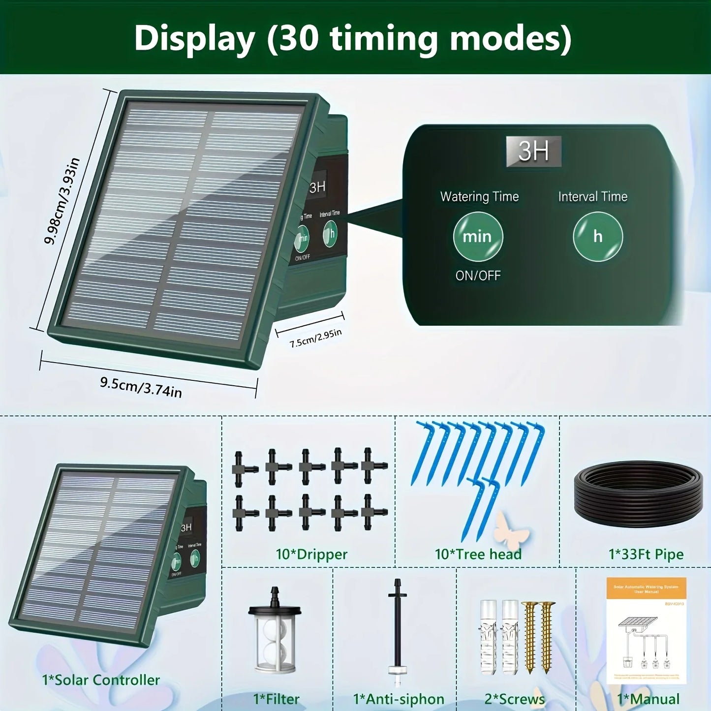 Solar Drip Irrigation Kit – Auto Plant Watering & Water Sensor