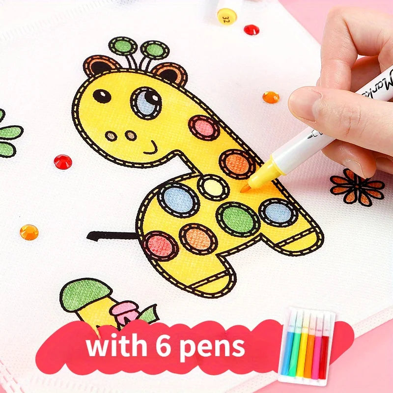 DIY Graffiti Coloring Tote Bag & Markers – Arts & Crafts Kit