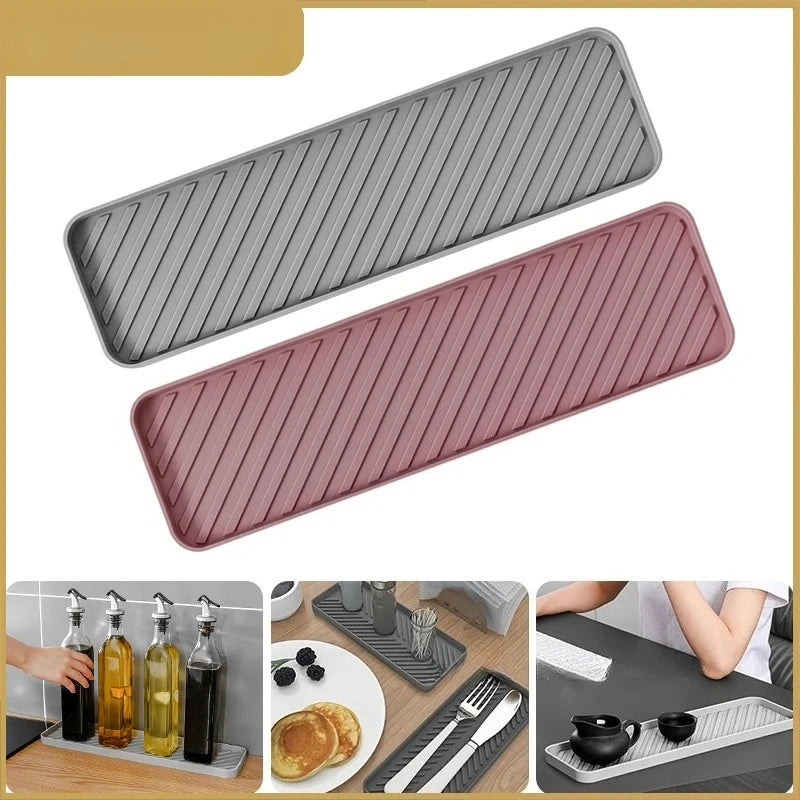 Silicone Dish Drying Mat Multifunctional Heat Resistant Tableware Dishwaser Mat Sink Mat for Kitchen kitchen accessories coaster Peaceful Pleasures Health and Wellness