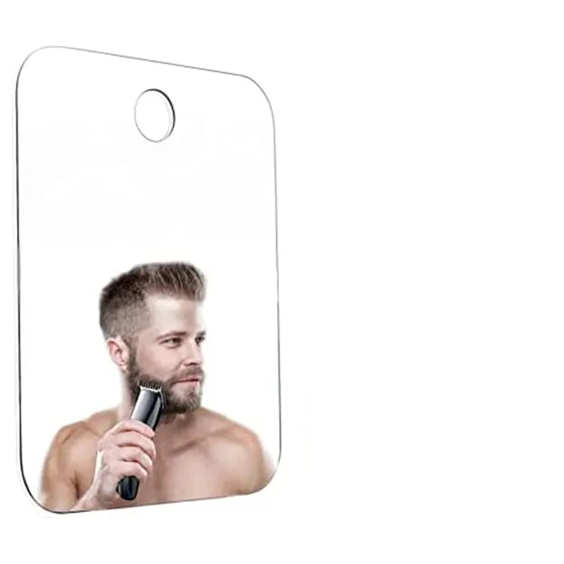 Acrylic Fog-Free Shower Mirror | Handheld Travel & Wall Mount
