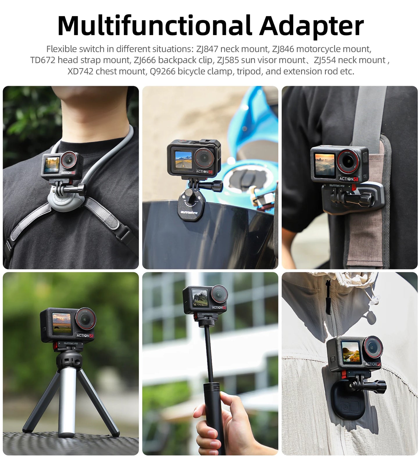 1 PCS Camera Bracket Folding Quick Release Expansion Parts For DJI OSMO ACTION5 PRO Magnetic Adaptor ACTION4/3/2 OSMO 360 Peaceful Pleasures Health and Wellness