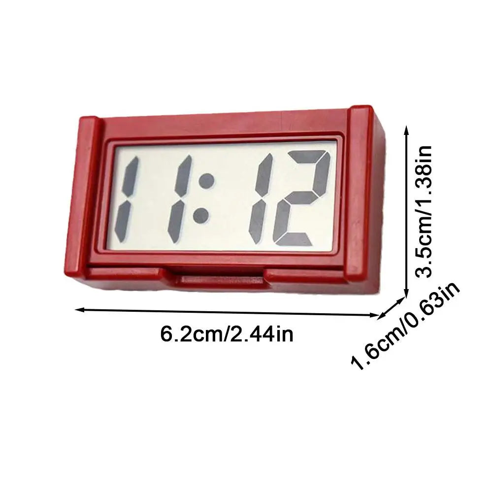 Digital Car Clock Small Car Dashboard Clock Self Adhesive Stick Mini Digital Clock Car Accessories For Vehicles Accessories Peaceful Pleasures Health and Wellness