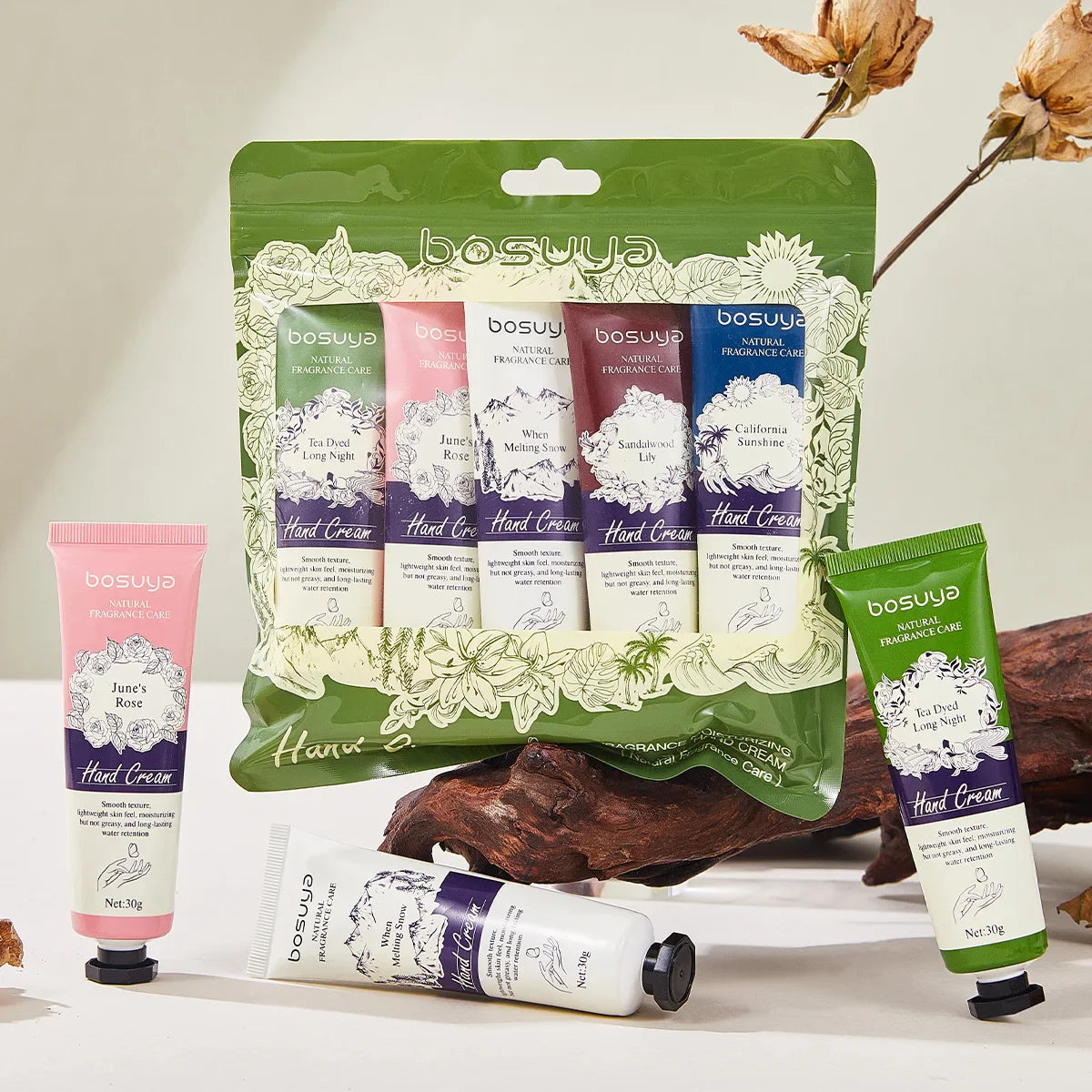 YOUNGCOME 5-Piece Plant Hand Cream Gift Set – Moisturizing