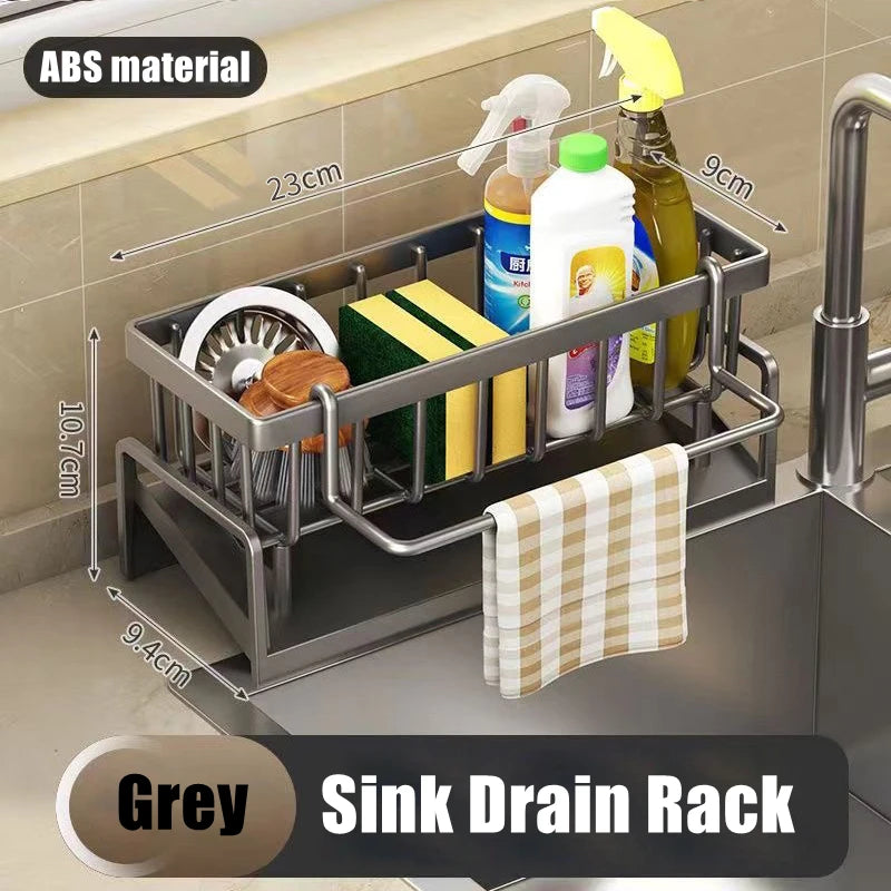 Kitchen Sink Organizer – Self-Draining Sponge & Soap Holder