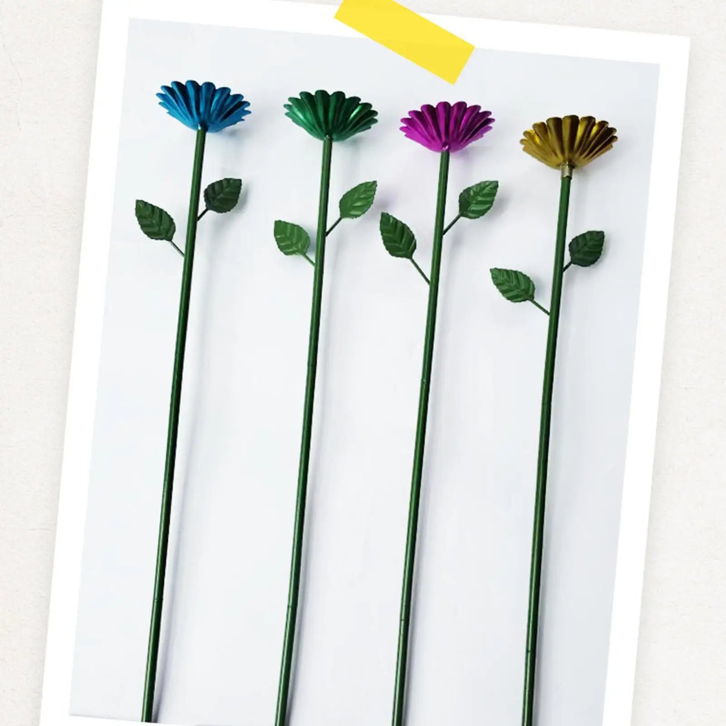 Bee Drinking Station 4 Pieces Metal Weatherproof Bee Drinking Flower Cups For Garden For Habitat Balcony Backyard Farm Yard Lawn Peaceful Pleasures Health and Wellness