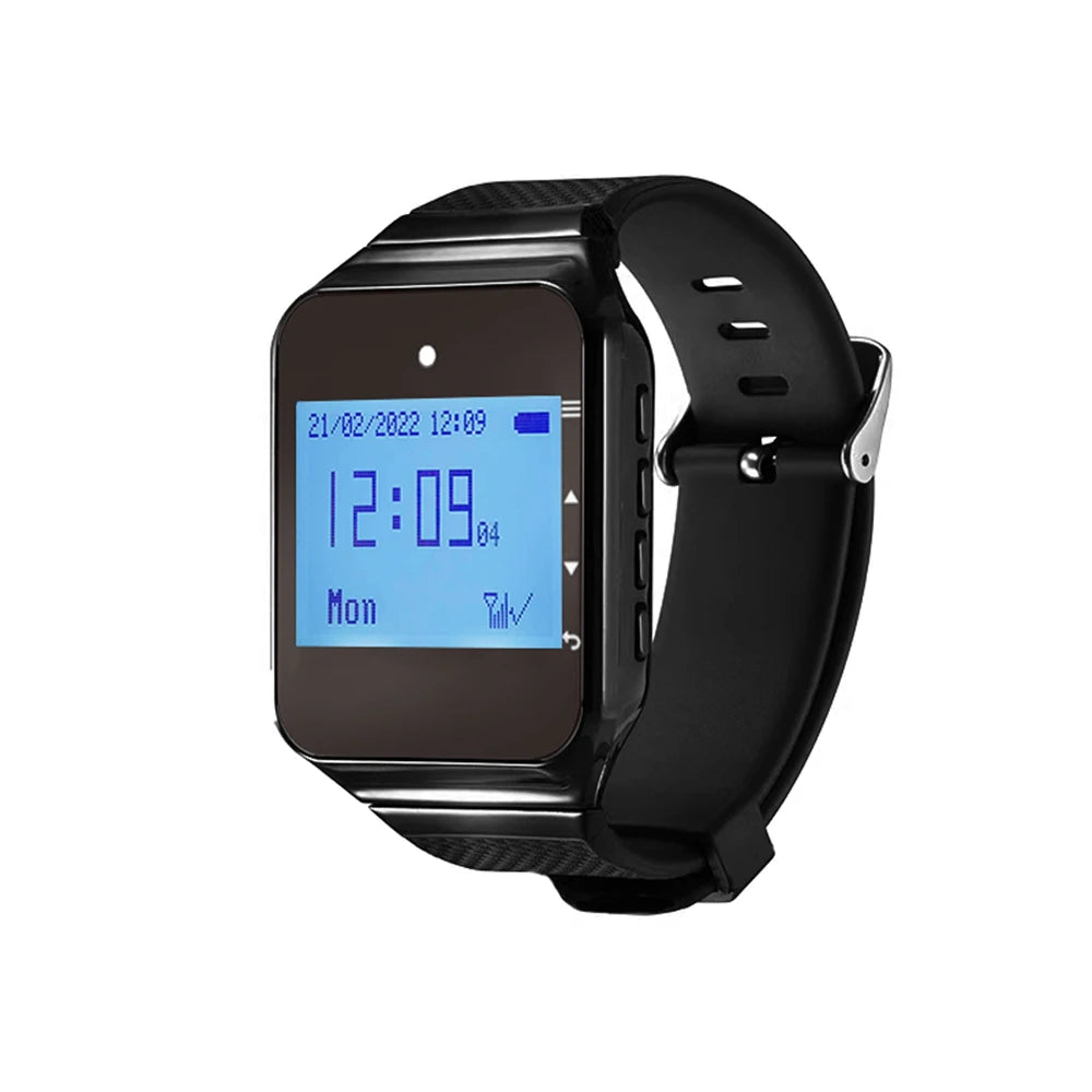 Restaurant Pager Wireless Waiter Calling System Watch Receiver Call Button For Cafe Clinic Dentist Peaceful Pleasures Health and Wellness SU-R169