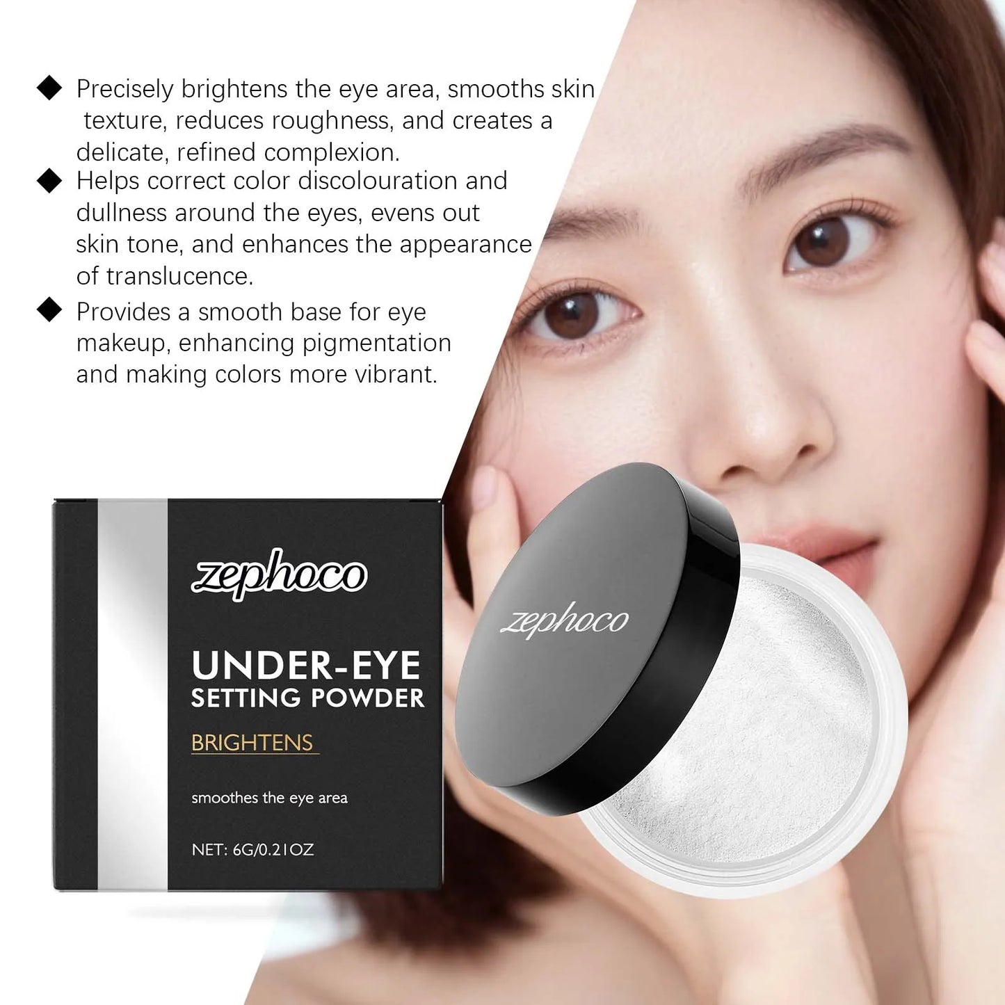 Brightening Loose Powder | Matte Finish, Pore Smoothing – Zephoco