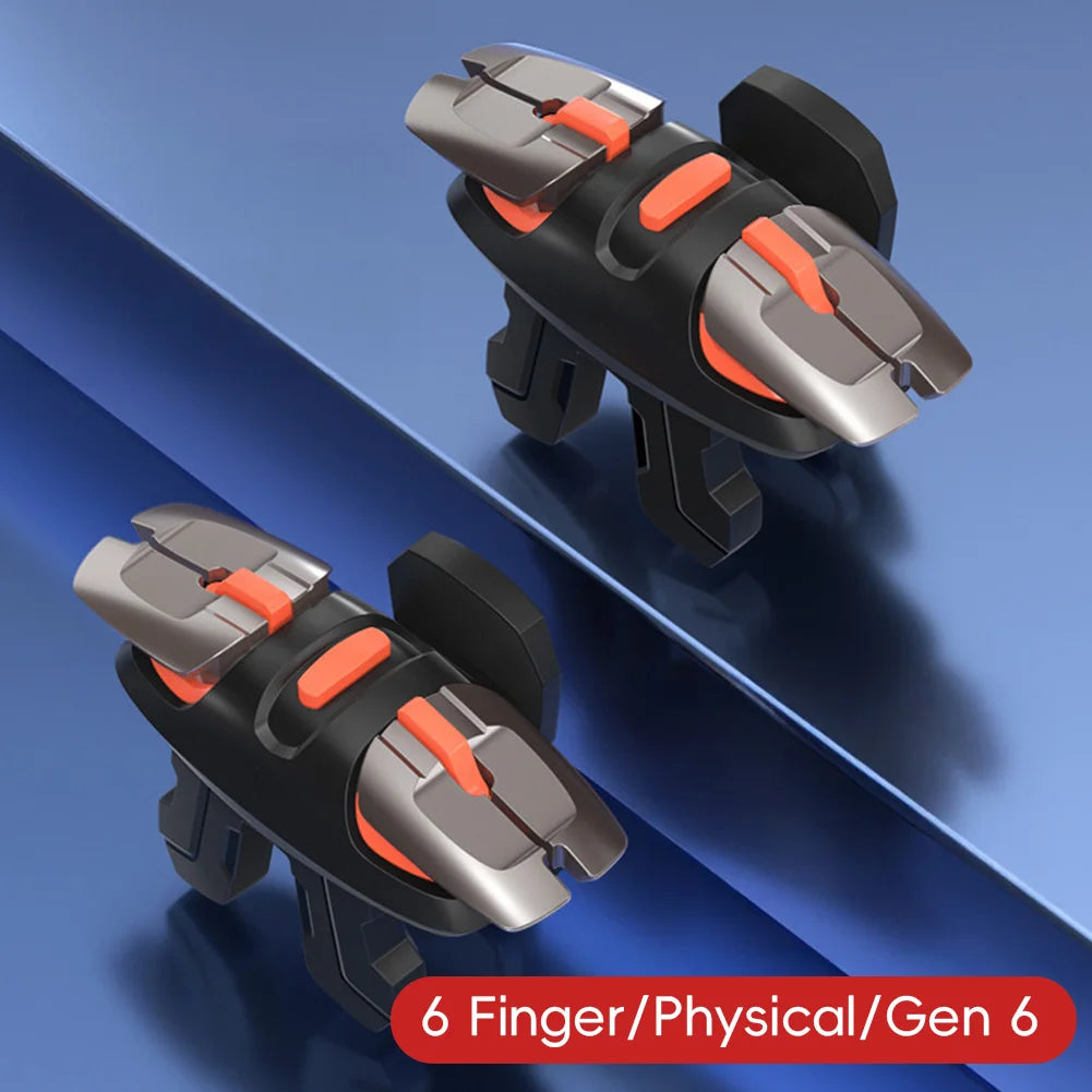 Mobile Gaming Triggers 4/6 Finger Rapid-Fire Grips – iOS & Android