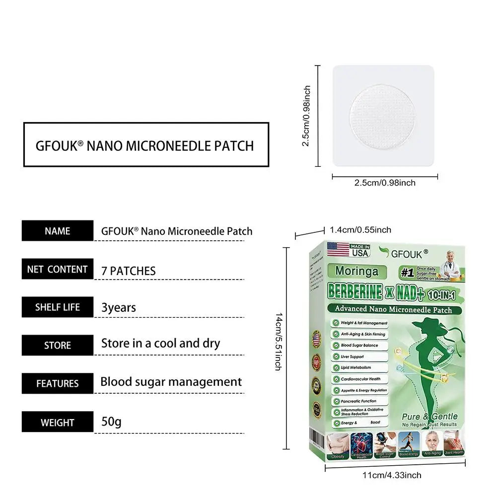 Nano Microneedle Skin Patch | Moringa Firming & Moisturizing 7pc