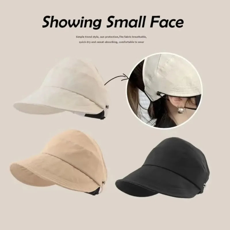 Foldable Wide Brim Ponytail Sun Hat | Quick-Dry Adjustable