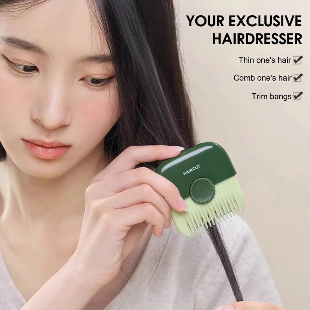Hair Cutting Trimmer Combs 2 In 1 Double Sided Manual Bangs cutter shaving Remover Thinning Beauty Hair Cut styling Accessorie Peaceful Pleasures Health and Wellness