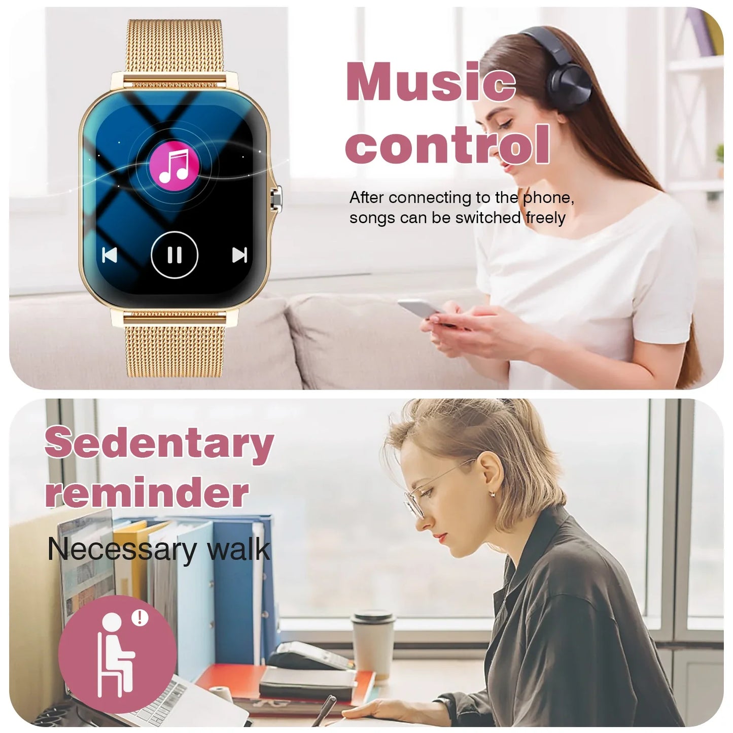 LOMAXFR Smart Watch – Bluetooth Calling, Fitness & Music