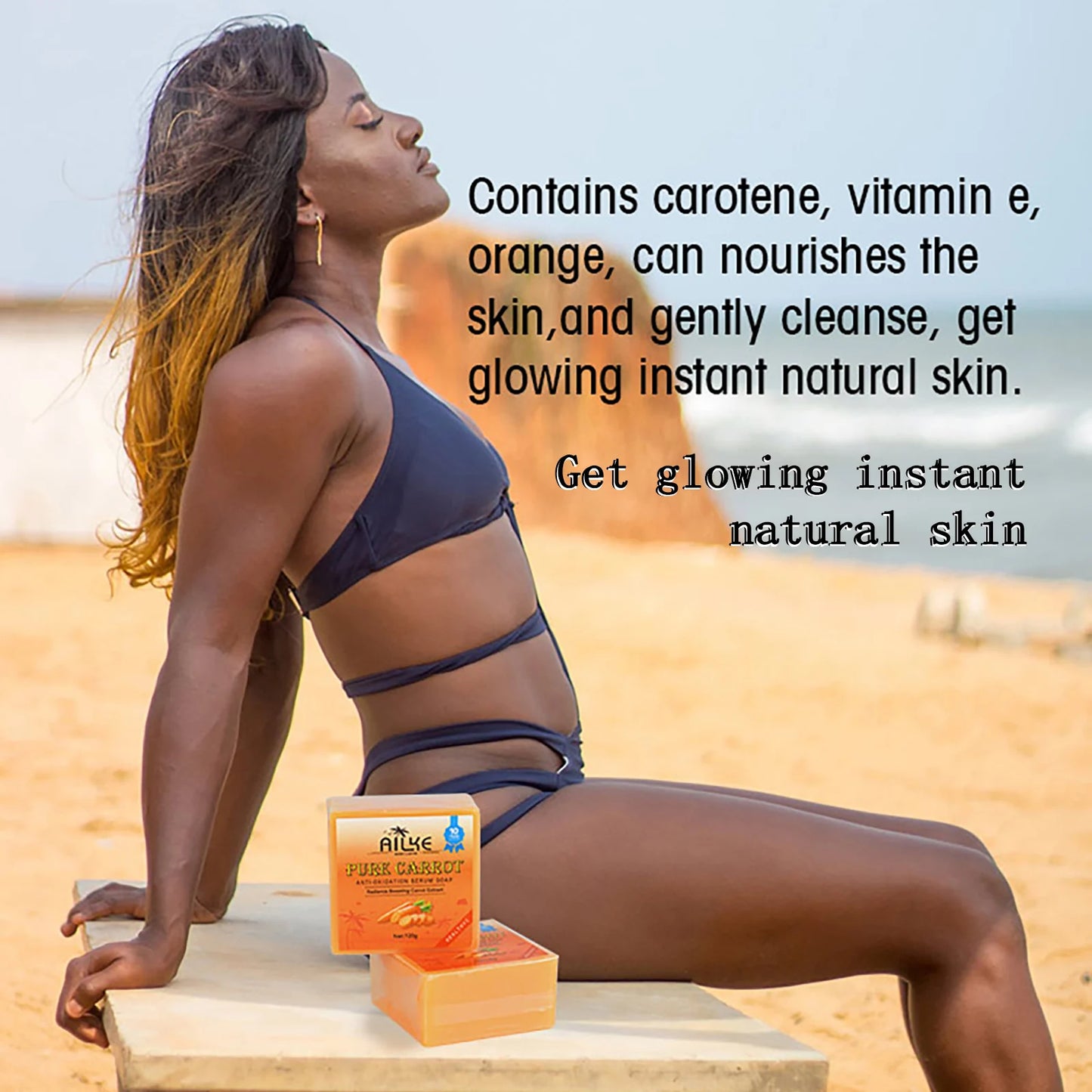 AILKE Carrot Vitamin C Brightening Soap Bar – Face & Body