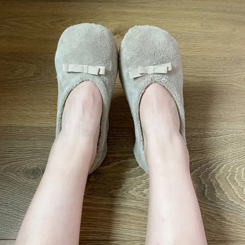 Women's Fluffy Winter Indoor Slippers | Ballerina Slipper Socks