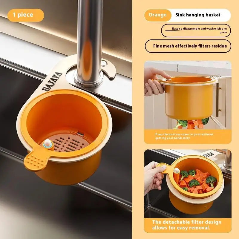 Hangable Kitchen Sink Drain Strainer Basket – Leak-Proof