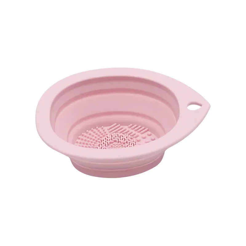 Silicone Makeup Brush Cleaner Foldable Washing Bowl