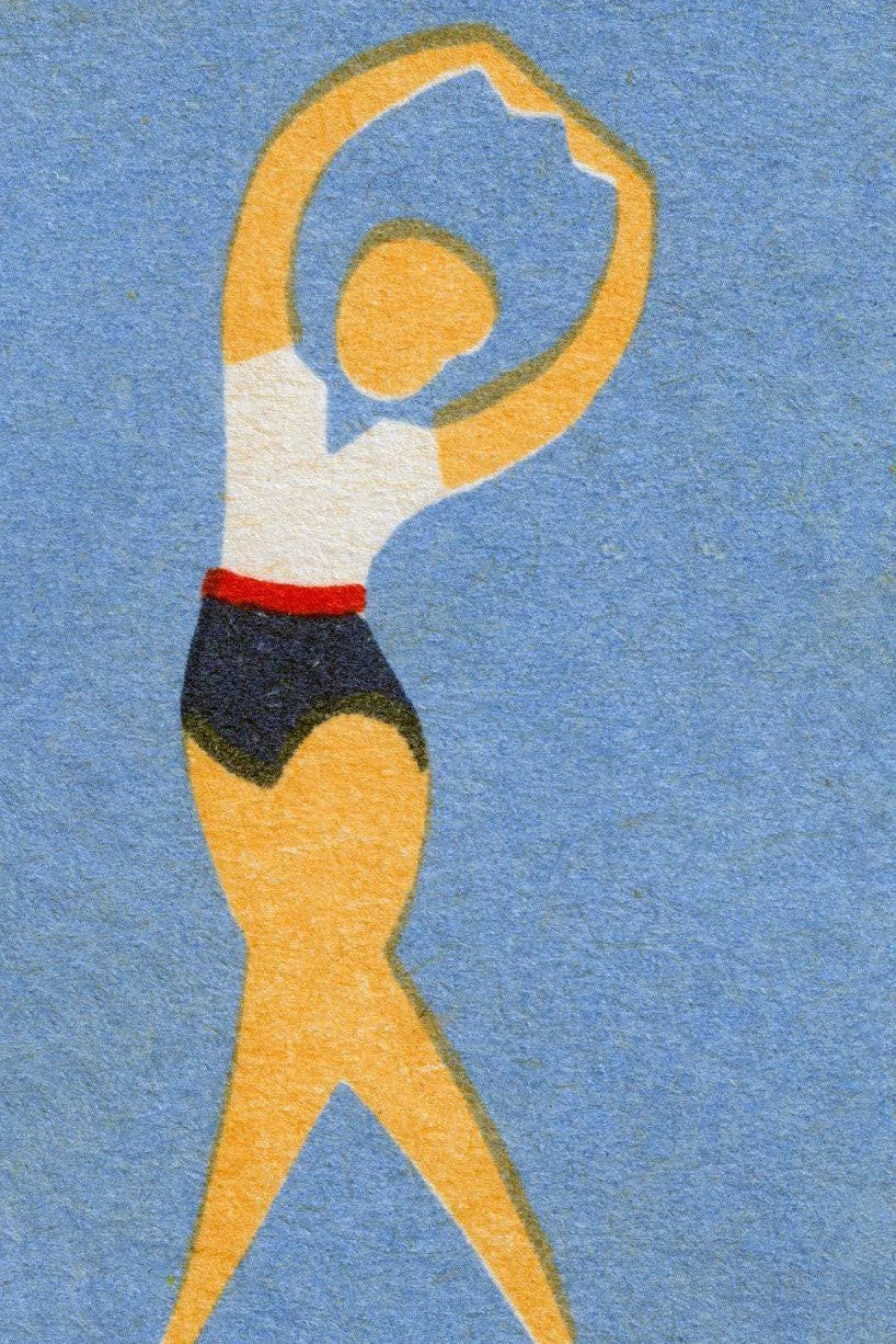 Vintage Eastern Europe Matchbox Canvas Wall Art – Geometric Animal