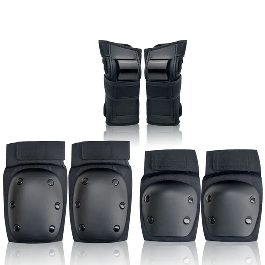 Knee Pads Elbow Pads Wrist Guards for Adult Youth 6 in 1 Protective Gear Set for Skateboarding Biking Roller Skating Cycling Out Peaceful Pleasures Health and Wellness black S