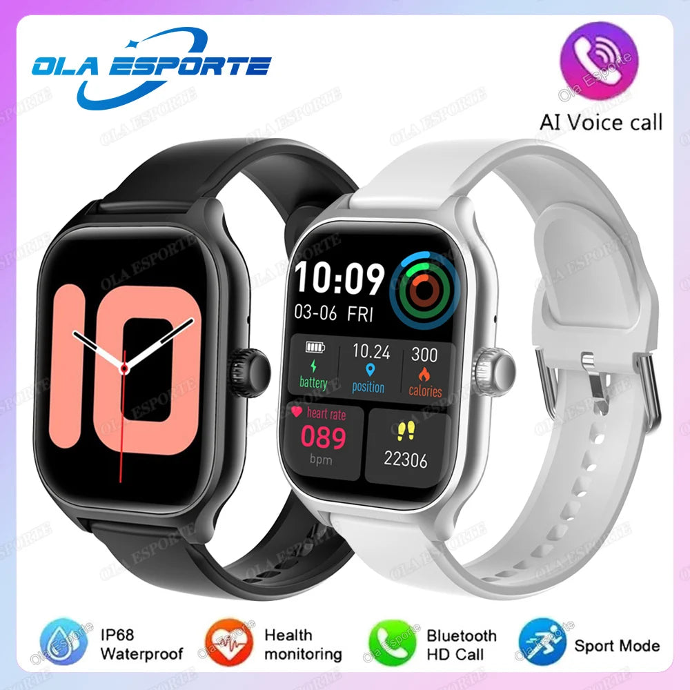 2026 Smart Watch Android IOS Phone 2.01 Inch Color Screen Bluetooth Answer Call Fitness Watches Tracker Smartwatch Women Men‎ Peaceful Pleasures Health and Wellness 1Bk1Silver