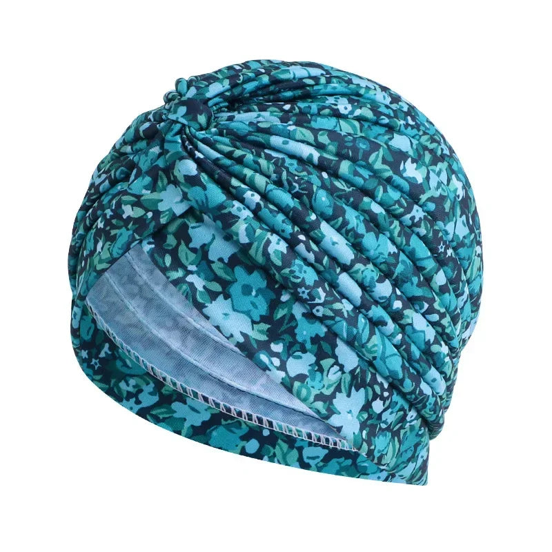 Women's Cotton Print Turban Hijab Head Wrap Scarf | 8 Colors