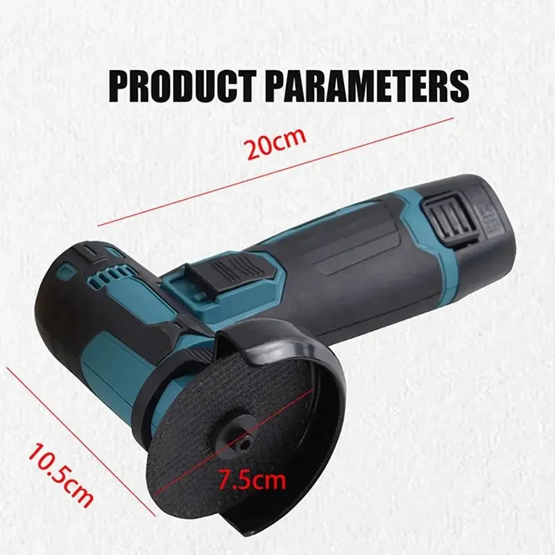 12V Rechargeable Mini Angle Grinder Cordless Grinding Machine,Portable Polishing Cutting Power Tool For Diamond Metal Tile Peaceful Pleasures Health and Wellness