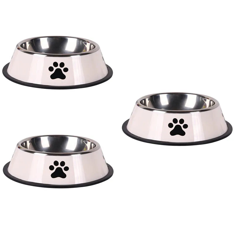 Stainless Steel Pet Bowl | Anti-Slip, Stackable Dog & Cat Feeder