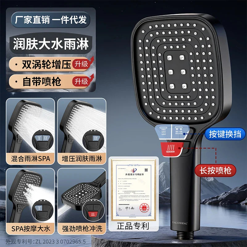 12cm Square Rainfall Shower Head – High Pressure & Water Saving