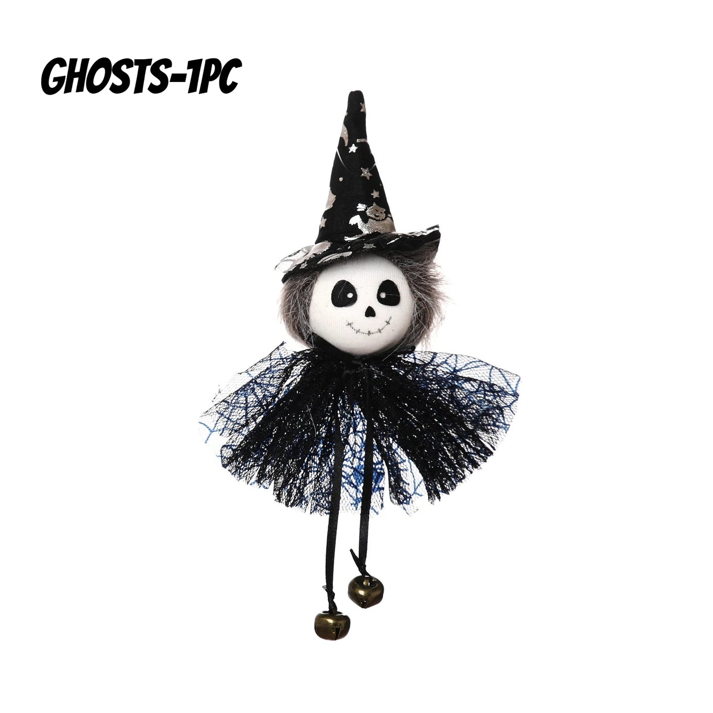 Halloween Gnome Hanging Ornaments Set of 4 | Pumpkin Witch Ghost
