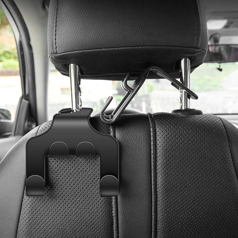 Car Headrest Hanger Hook – 2-in-1 Phone Mount & Bag Holder