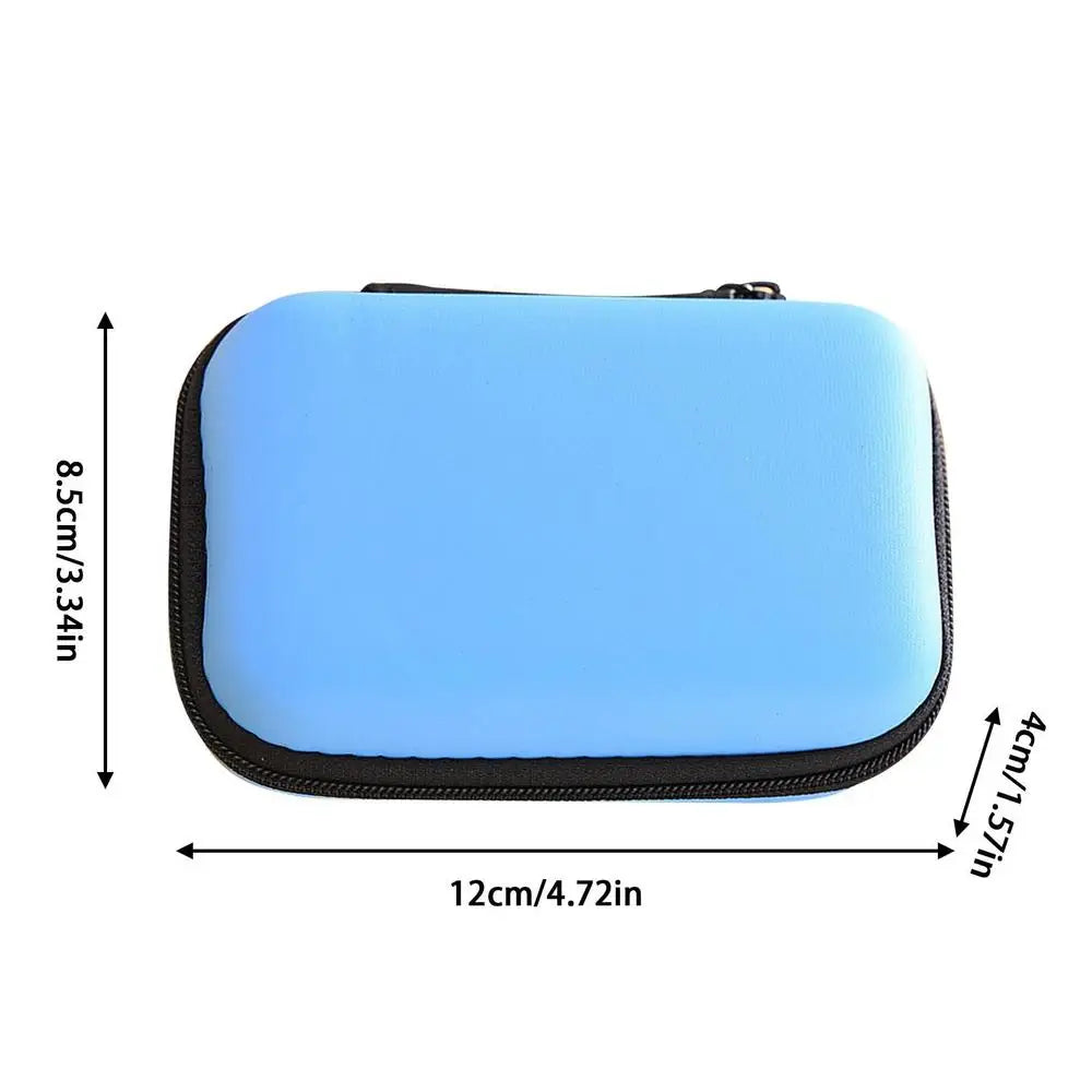 Portable Travel Cable Organizer Bag | EVA Hard Shell Case