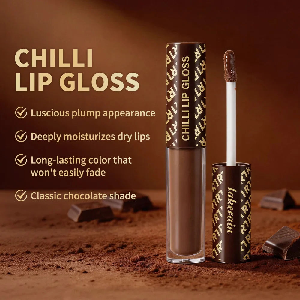 Lakerain Chocolate Chilli Lip Gloss – Plumping & Moisturizing