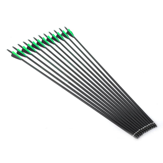 6 Mixed Carbon Arrow 23 28 29 30 Spine 500 Replaceable Arrowhead Peaceful Pleasures Health and Wellness 6pcs-28in-green