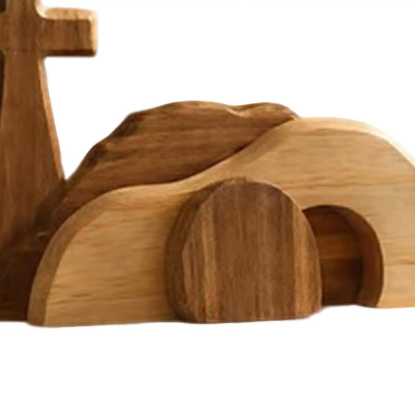 Wooden Easter Empty Tomb & Cross Resurrection Scene Decor Set
