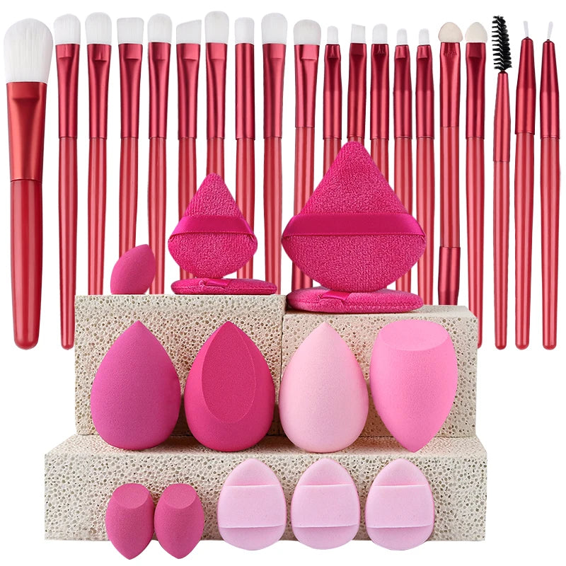 RUNTOIN 20Pcs Makeup Brush Set – Face & Eye Cosmetic Brushes
