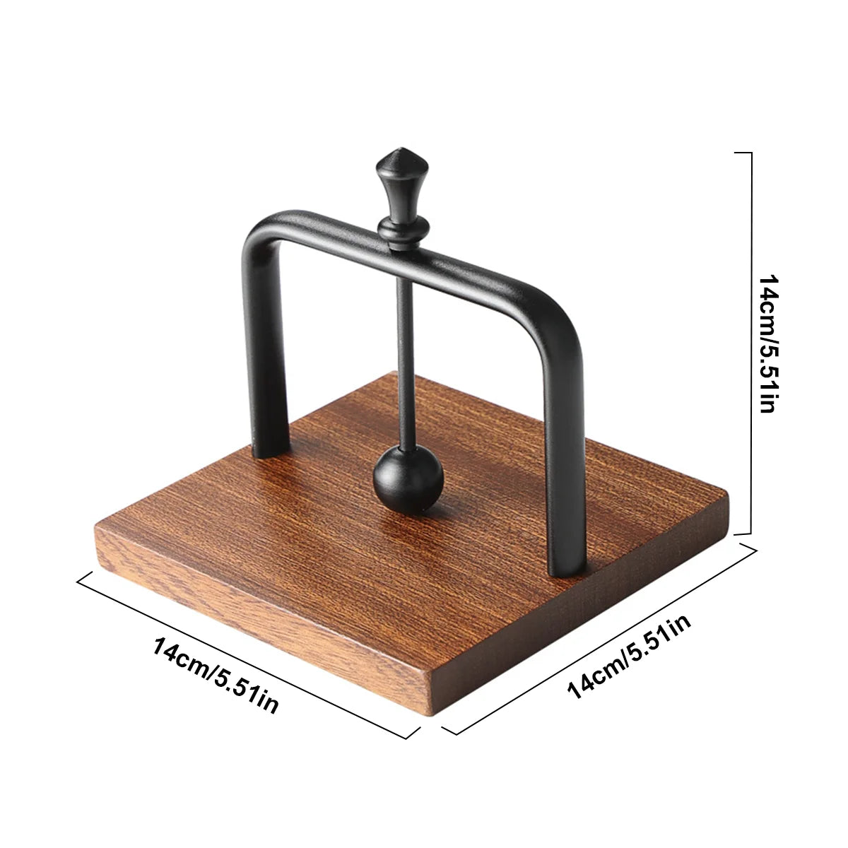Leeseph Modern Napkin Holder with Wooden Base, Elegant Design for Dining Table, Sturdy and Decorative Holder for Paper Napkins Peaceful Pleasures Health and Wellness F