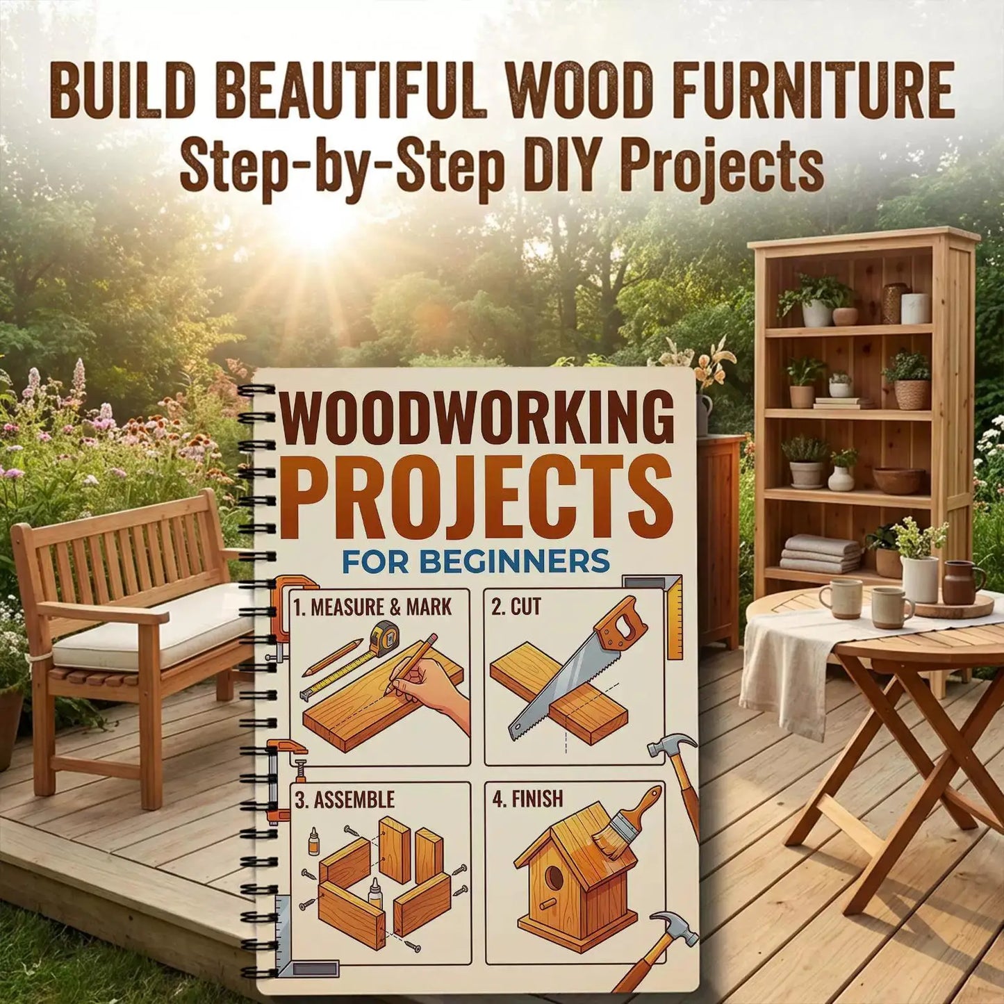 Woodworking Projects Book Beginners Simple Practical Step-by-step