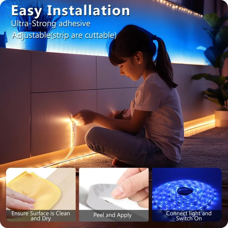 RUNTOIN RGB LED Strip Light SMD 5050 | Bluetooth APP Remote